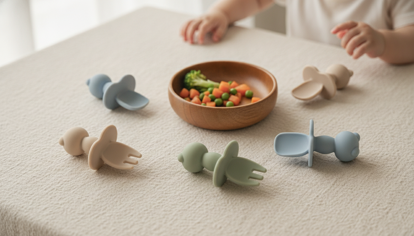 Baby Silicone Fork & Spoon Set: Safe Self-Feeding Tips