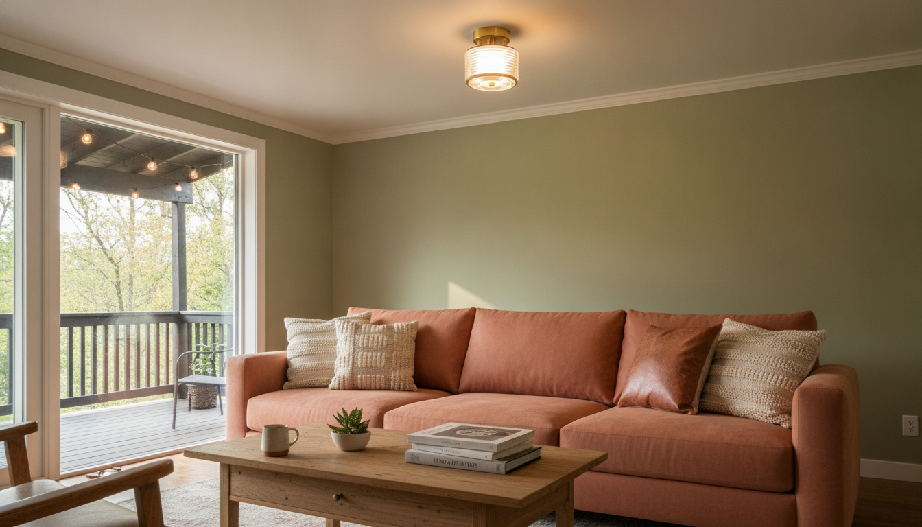 Copper LED Ceiling Light: Warm Upgrade for Porch & Living