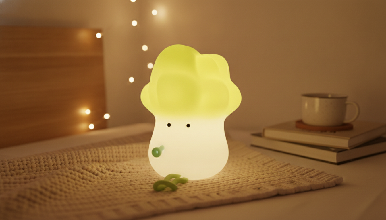 Cute Cabbage LED Night Light for Cozy Bedtime Glow