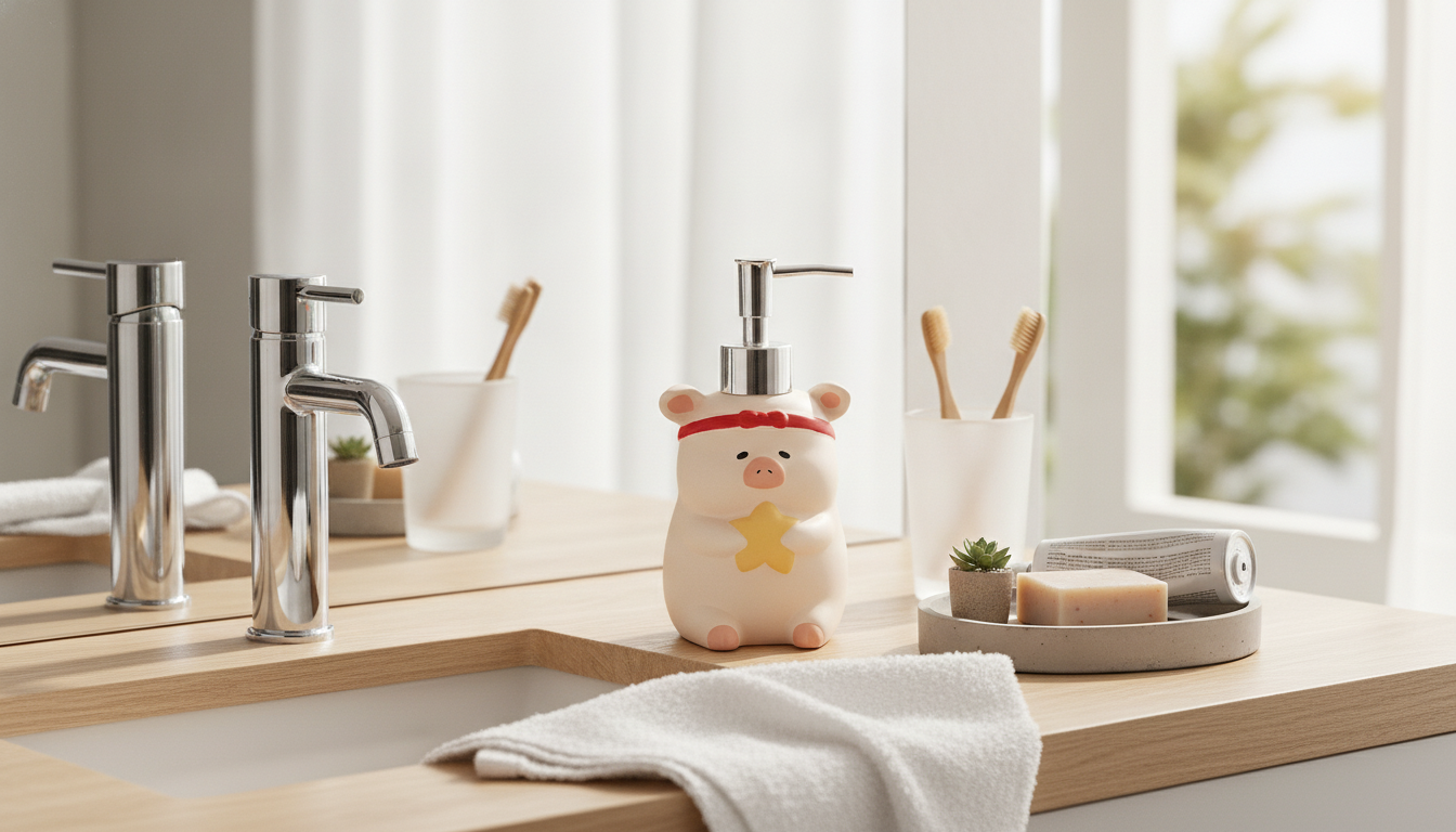 Pig-Shaped Soap Dispenser: Cute, Tidy Sink Upgrade