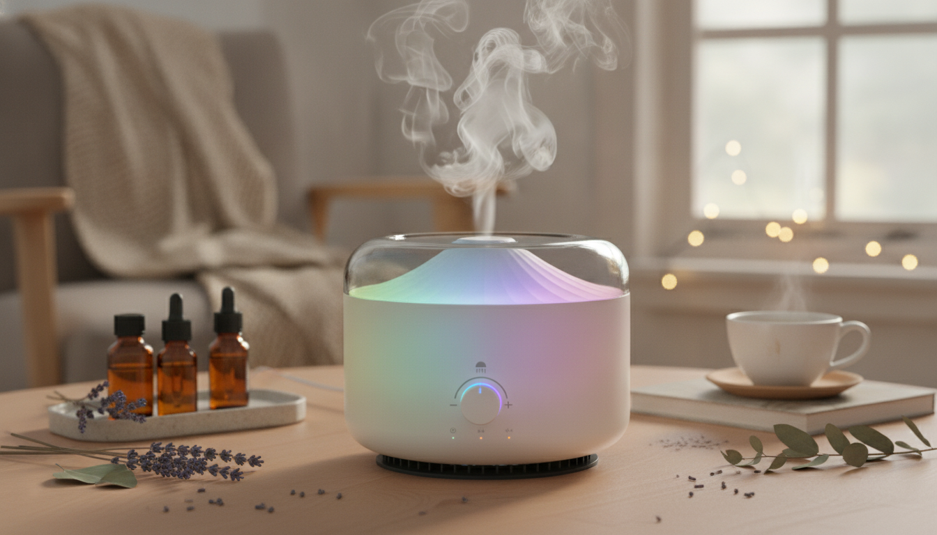 Smoke Ring Diffuser Humidifier with Color Night Light