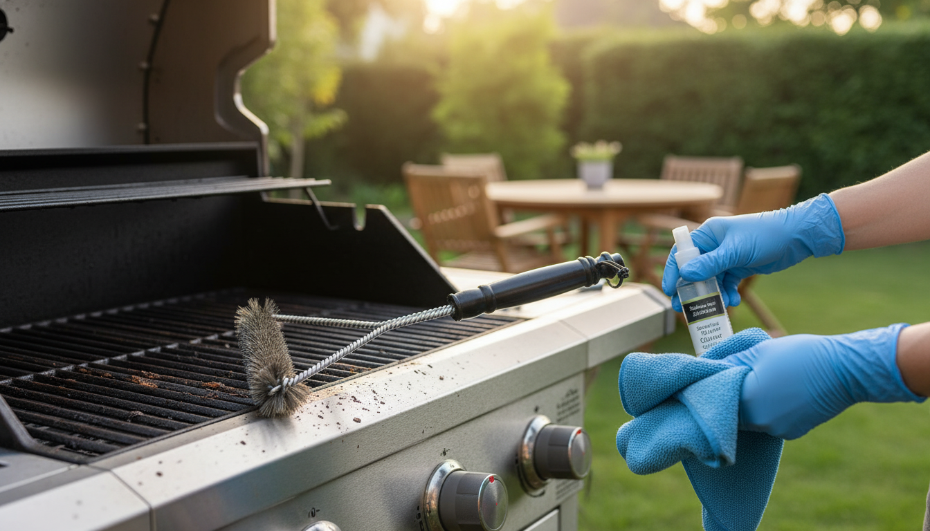 Easy Stainless Steel Grill Cleaning Brush Routine